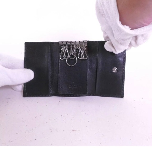 GUCCI Denim Indigo Denim six hooks Key case - Picture 6 of 12